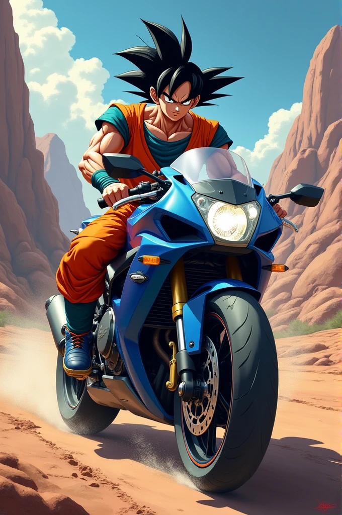 Goku de moto