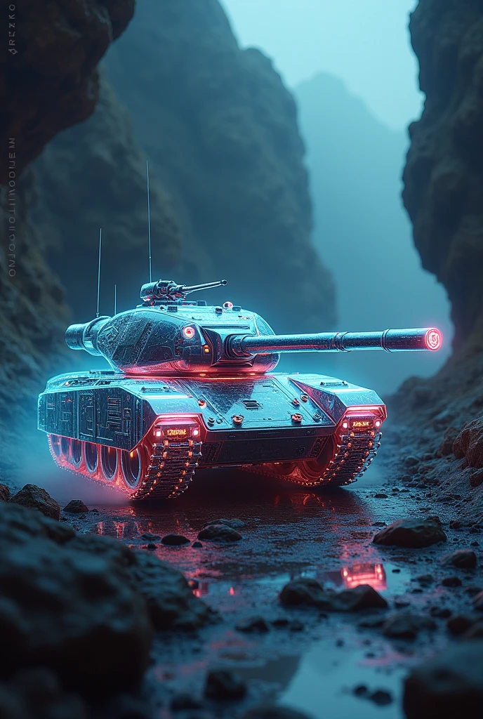 Dark tones,heavy style,Surging and surging,nature,Cold and scary,(space station dwelling in mediterranean biome:1.5),A masterpiece of ultra-fine detail,Dynamic,Amazing quality,(Leopard 2 Main Battle Tank:1.5),Luminous mechanical structure,Liquid Metal,Copperplate engraving,Light Metal Texture,复古Cyberpunk,Surrealism,Arthur Effect,Transparent body,Gradient translucent glass melts,Caustics,Clear glass texture,Rainbow colors,Designed by Dietrams,concise,Detailed sparkle,black background,industrial design,Overclocking Renderer,Clean shadows,8k,Cyberpunk,Holographic projection,Fault Art,Alien technology tank aesthetics,Neon lights,laser light,Fluorescence,Glow Effect,Liquid Metal,Copperplate engraving,Unreal Engine,A masterpiece of ultra-fine detail, Dynamic and realistic digital art, excellent quality