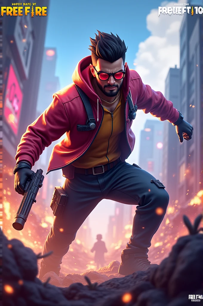 Free fire youtube thumbnail add name “AKKU SETTAN "
