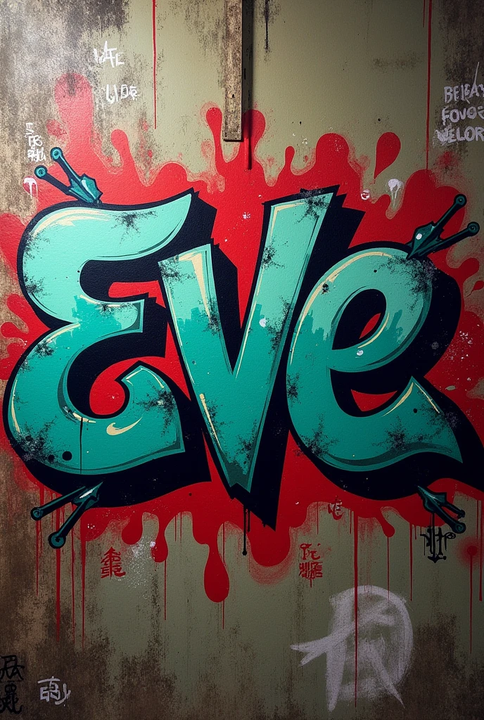 The word Eve in graffiti style