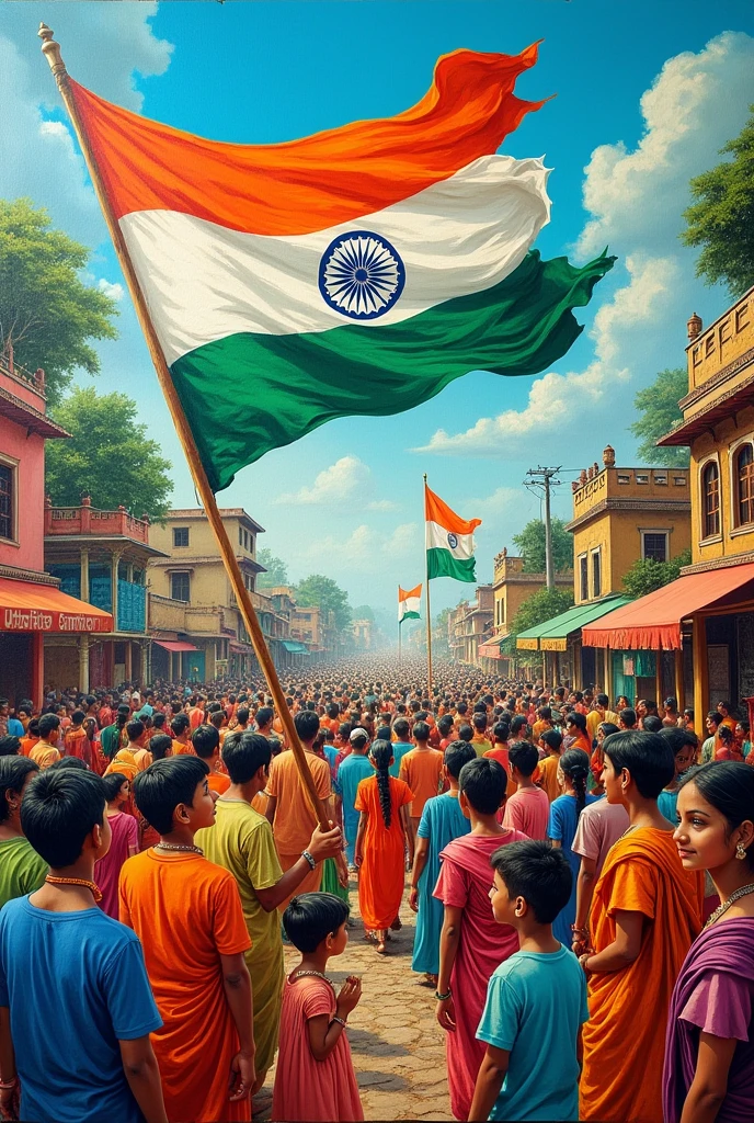 Painting on the theme har ghar tilanga