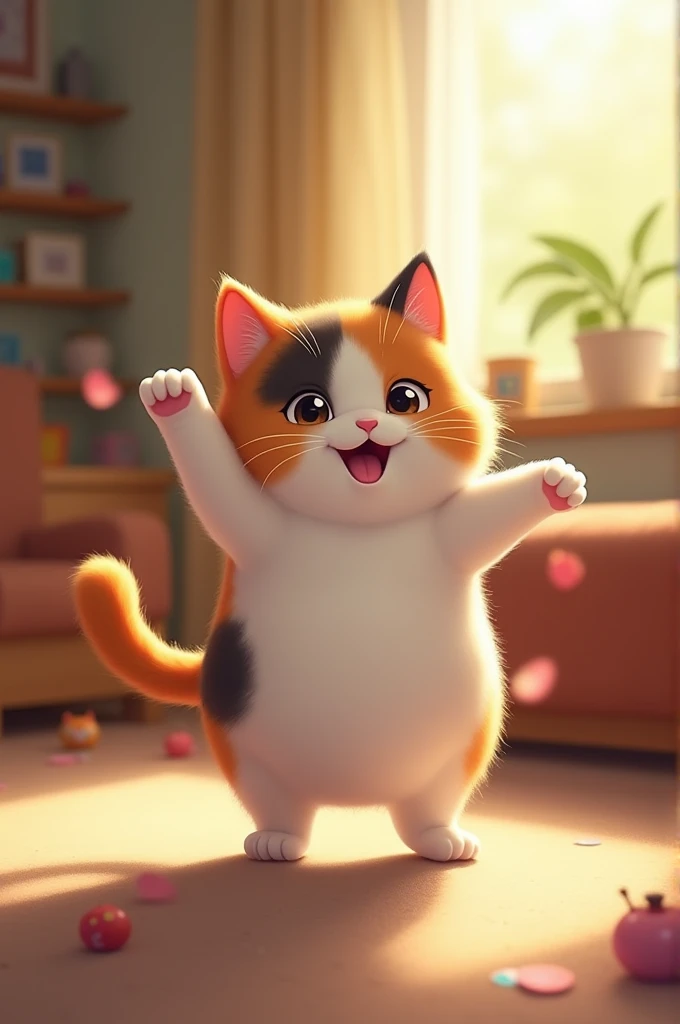 Movie stills Cute fluffy cat, High resolution, 3d, . Shallow depth of field, Vignette, Very detailed, High budget, Bokeh, CinemaScope, Sulky, amazing, nice, Film Grain, granular、cute、3D Anime