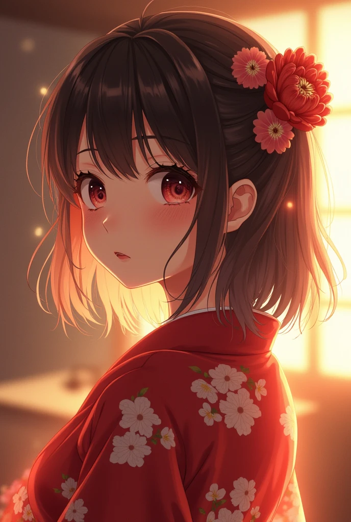 (Highest quality, masterpiece, Ultra-high resolution, (Realistic:1.4), RAW Photos, Depth of written boundary, Professional Lighting, Perfect Anatomy, Very detailed), One girl, 15 years old, The most famous Japanese idols, (((firework, The back view you are looking at))), Wearing a cute, sheer yukata, View your viewers, (((Embarrassing):1.3)), (Very cute face like the most popular Japanese idol, (Very cute and with very big round eyes), Very beautiful hair, (Very beautiful、Highly realistic skins), Very cute long eyelashes, Very cute lips)