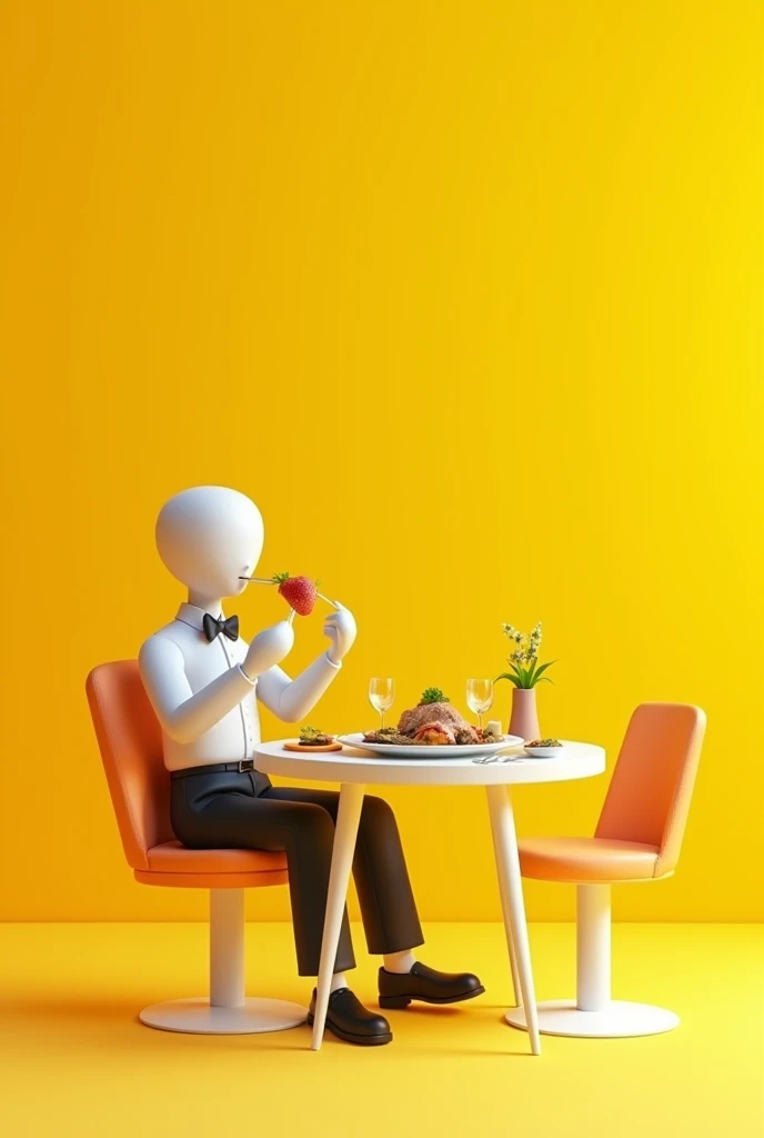 Genrate image with title 'Eat 5 STAR Do Nothing' with plane yellow background
.