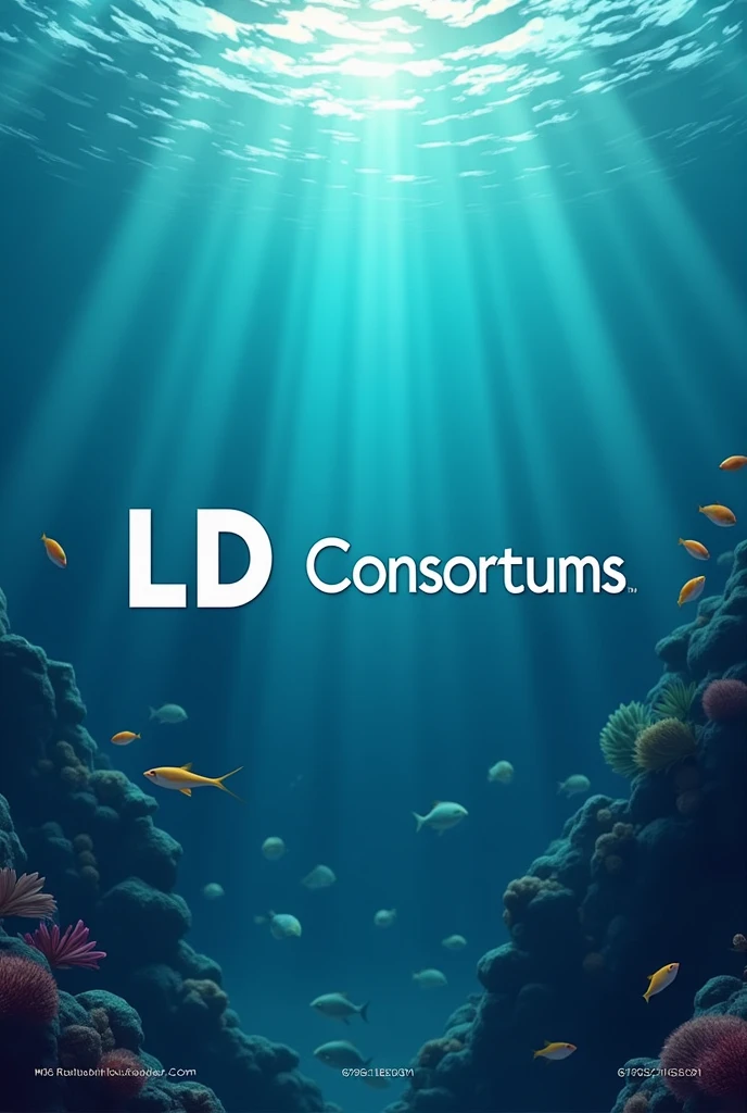 A consortium logo, written LD Consortiums,
With aquatic background with number 61992116591