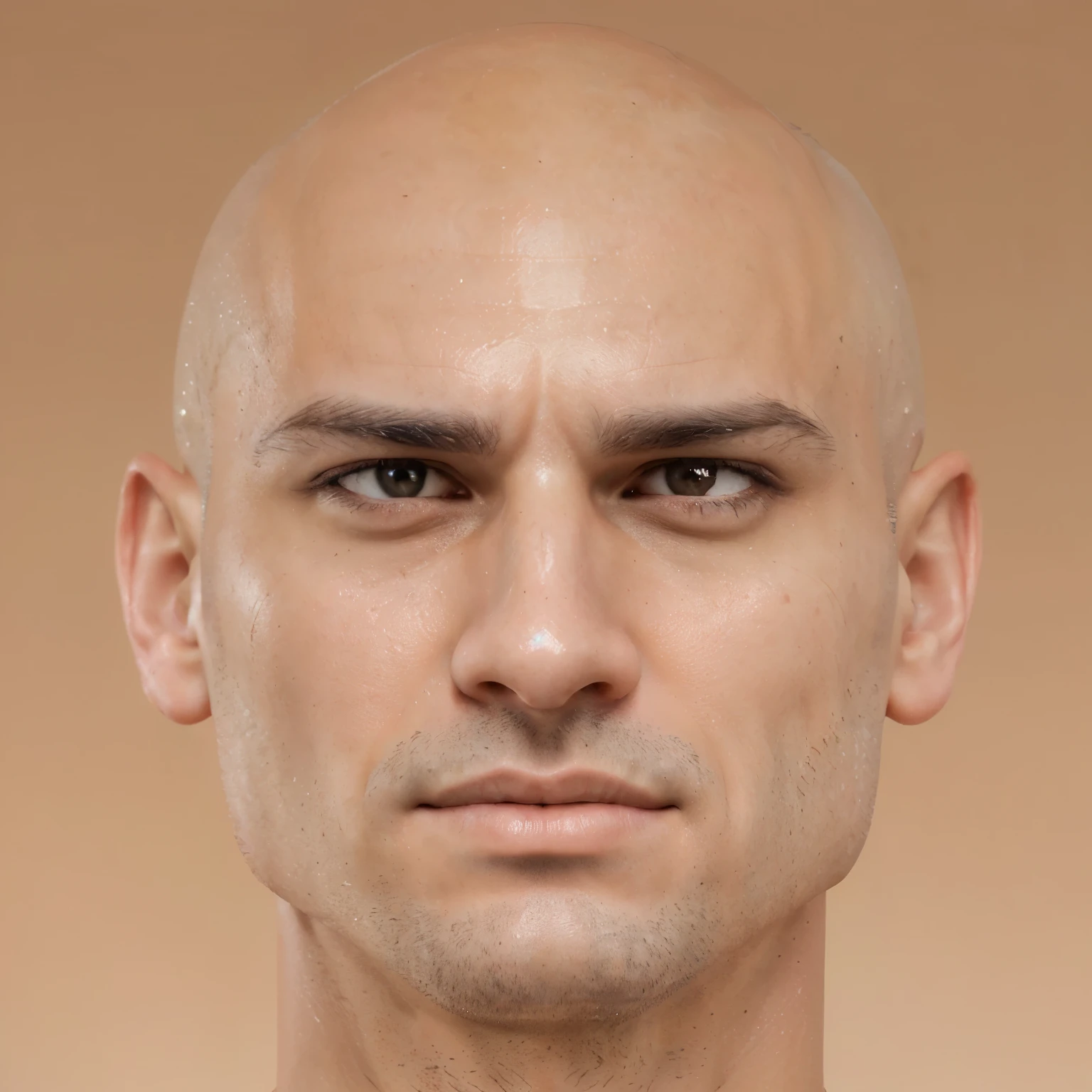 arafed man with a bald head and a shaved face, face very realistic, real detailed face, realistically rendered face, extreme detailed face and body, extreme detailed face, extremely realistic face, very realistic face, highly_detailed_face!!!, face realistic, hyperrealistic face, realistic face, highy detailed face, extremely high detailed face, shaven face