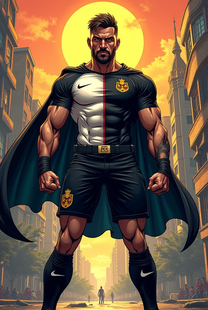 Create a comic book style drawing, if the Vasco da Gama football club were a hero 
