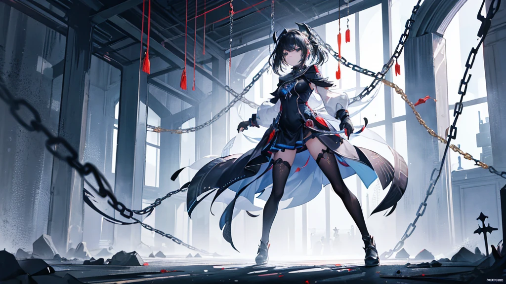 A full-body image of a girl standing in a powerful stance, as if emerging from shadows into the light. She is gripping threads symbolizing her struggle to hold onto sanity. Her posture is strong and determined, with her arms reaching out as if breaking free from chains or barriers.
The background transitions from dark, shadowy tones to a brighter, more hopeful light, symbolizing the shift from doubt to empowerment. Her expression reflects a mix of sadness and resolve, showing her readiness to take a stand and break the silence.
Around her, subtle, ethereal light or glowing elements highlight her transformation and the courage to face the truth. The scene conveys a sense of moving from confinement to liberation, representing her journey towards finding where she belongs.