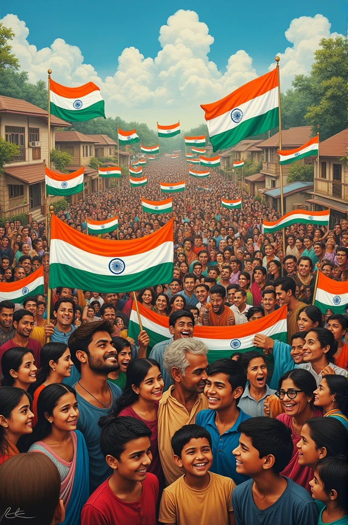 A painting on the topic of har ghar tilanga