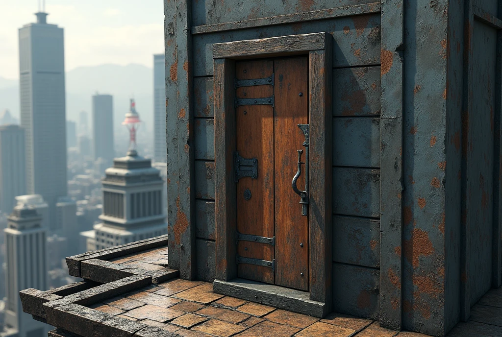 Door on the roof of a building