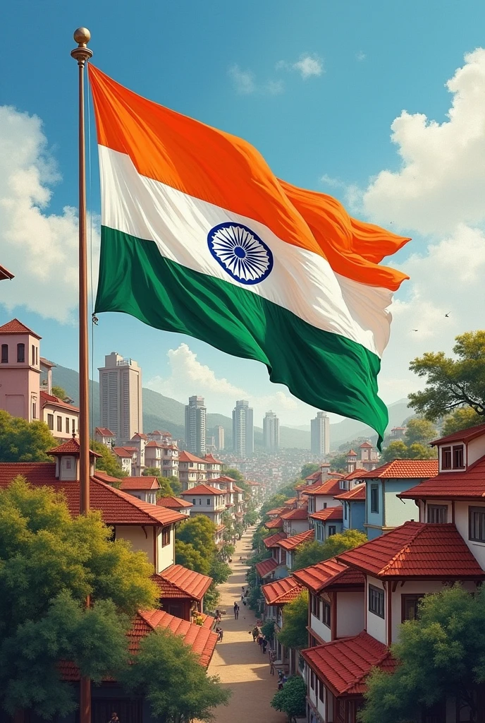 A painting on the theme of har ghar trilanga