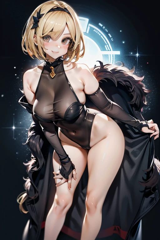 ruanyi0346,detached sleeves, covered nipples, leotard, see-through,
djeeta,Zeta,One Girl,Blonde,Shiny Hair,short hair,hair band,Brown eyes,teenage,cute,
very shiny 肌,Shiny body,plastic glitter 肌,exaggerated shiny 肌,illuminated 肌,
(Huge breasts, Glamour:1.1),(Huge hips),Tight waist,Long legs,curve,Cleavage,erotic,Bold,Revealing clothing,show 肌,
(Realistic eyes, Natural skin texture, Realistic facial details),
High resolution,Sharp focus,(Super detailed,Very detailed),(Very detailed CG unity 8k wallpaper),(((Vibrant colors))),{best illustration},
Beautiful Eyes,Symmetrical eyes,Big eyes:1.5,Seductive eyes,((complete anatomy)),Perfect Fingers,
 pubic hair,(erection of nipple),Camel Toe,
dynamic angle, dynamic pose,
(((Glamorous clothing))), Arrogant look, Domineering smile,
Leaning Forward, hands on knees,