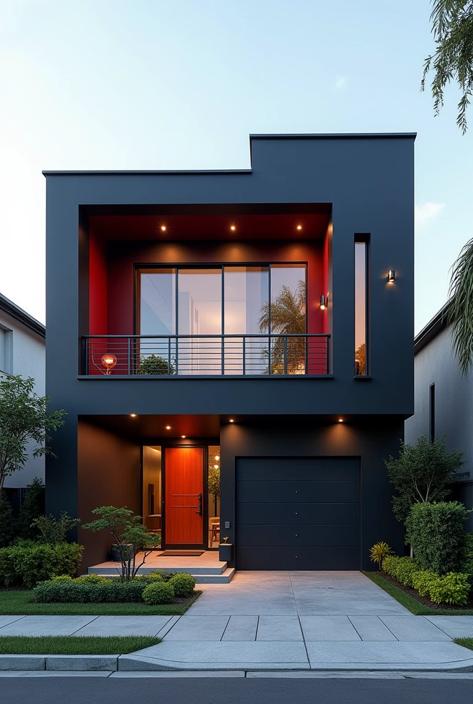 Corporate style house, with colorful graphite,