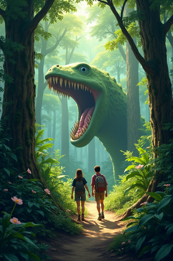 Pedro and Laura avoided a carnivorous plant and discovered a secret trail.