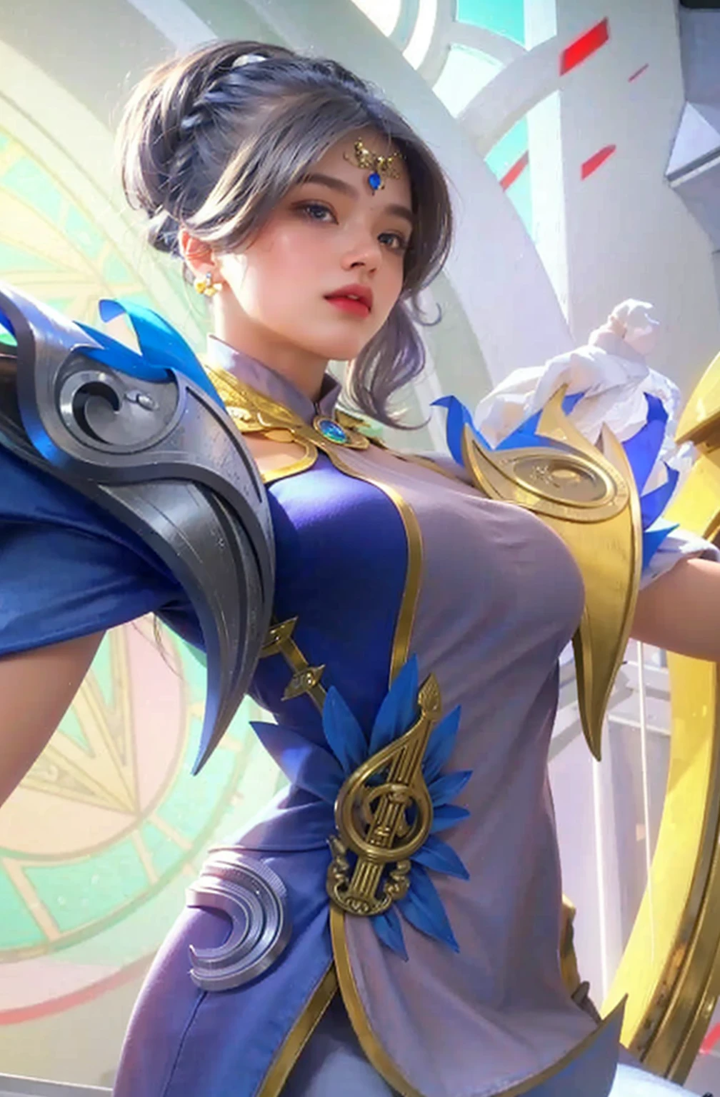 (photorealistic:1.4), best quality, masterpiece, ultra high res, 1girl, (detailed face:1.2), (detailed eyes:1.2), (detailed hair:1.2), (detailed clothes:1.2), 4k, (detailed color:1.2),