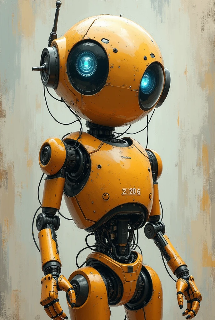 A robot with the style of impressionism