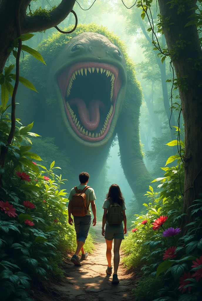 Pedro and Laura avoided a carnivorous plant and discovered a secret trail.