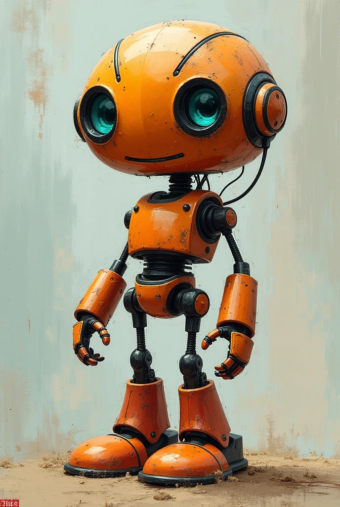 A robot with the style of impressionism