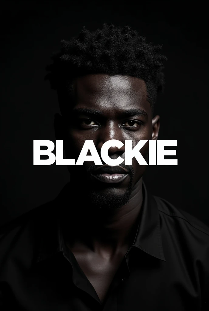 An image of a dark handsome guy with BLACKIE written on it suitable for Dp