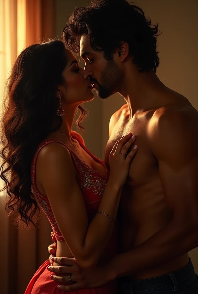 Busty indian milf kissing muslim