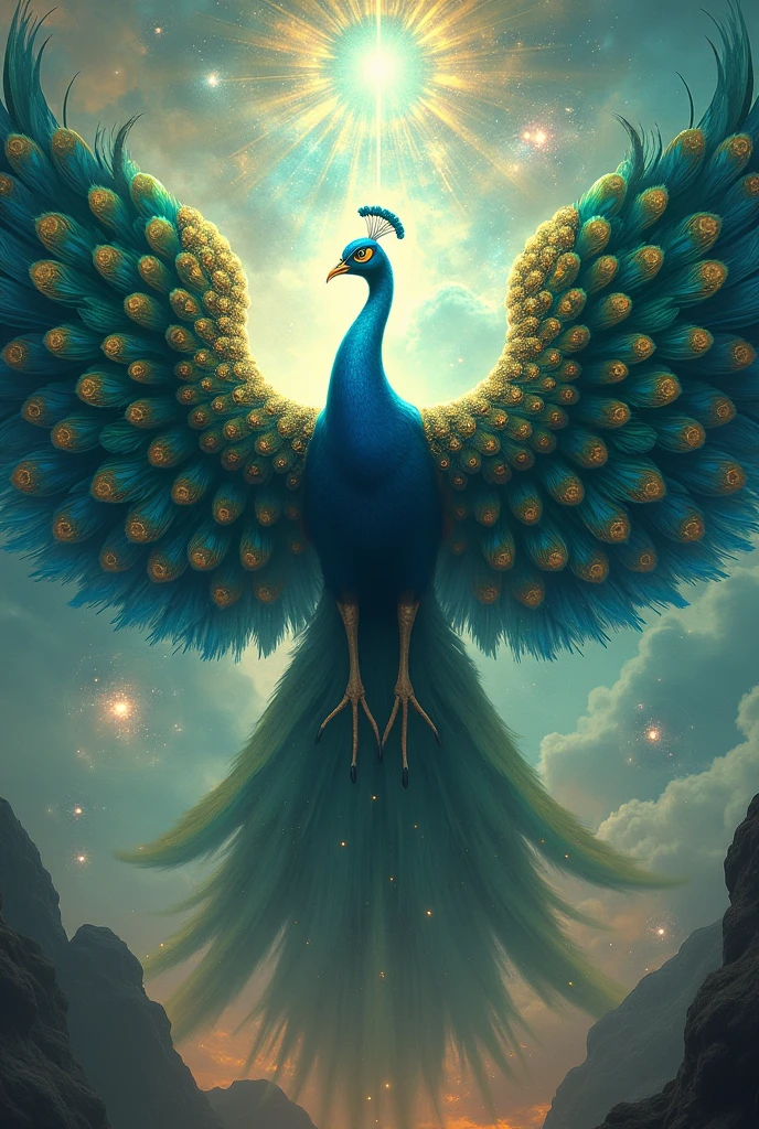 God murugar image with full feathers peacock