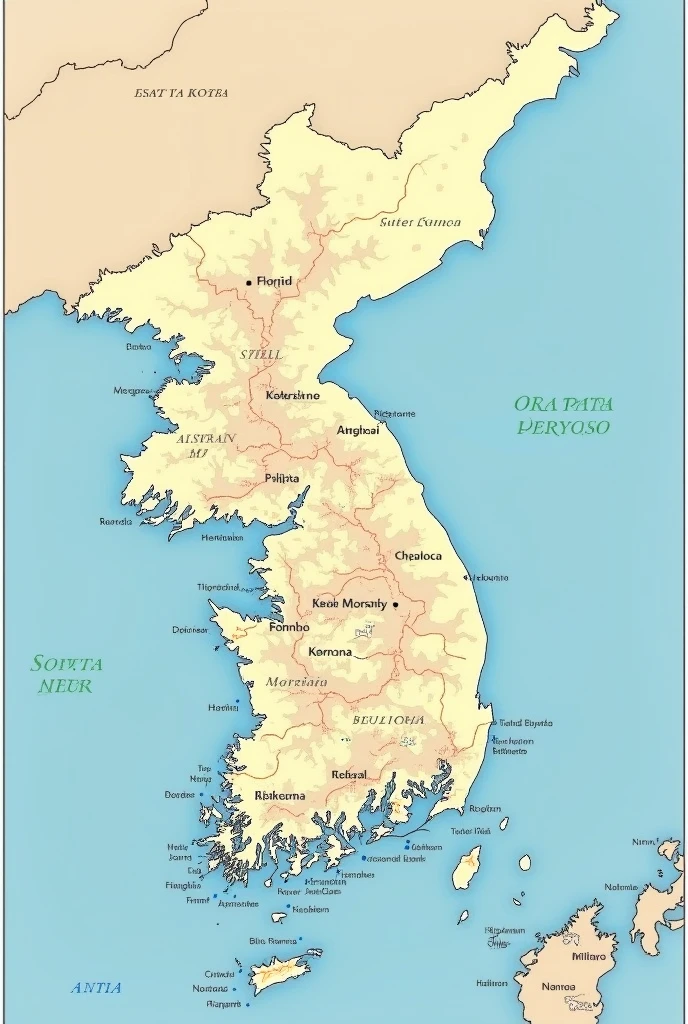 North korea map
