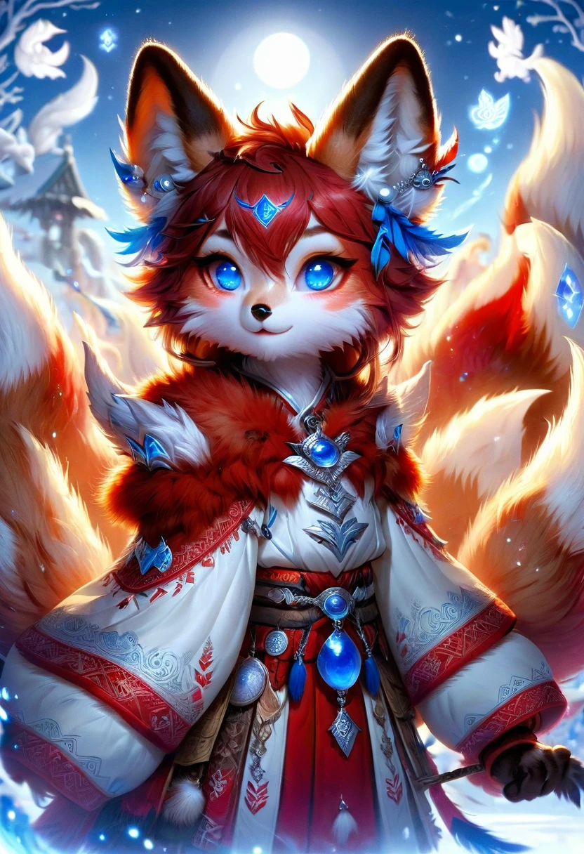 Anthropomorphic kitsune-satyr dutchess. red fur. Crystal blue eyes. Official Art – An Award-Winning Digital Masterpiece In 4K Ultra HD, Extreme Detail And Intricate Realism. Symmetrical Face. This bright and colorful Concept Art Brought To Life By The Hands Of Artists Like Wlop & Artgerm In A Stunning 2D Vector Illustration. Background Is A Panoramic Vista.
