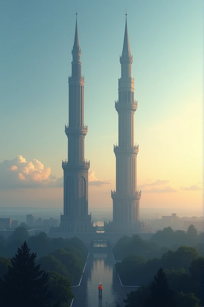 Horizon avec deux tours