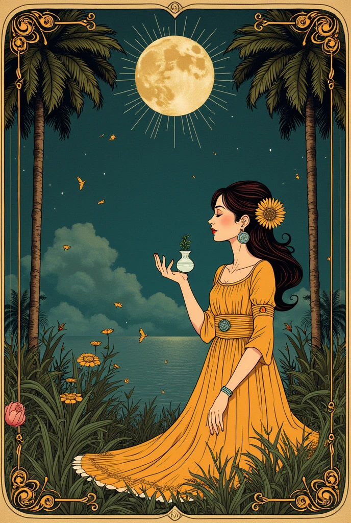 Create a unique tarot deck that blends traditional symbolism with a contemporary theme. Each card should feature vivid imagery that represents its traditional meaning while incorporating modern elements. The art style should be art deco inspired, and the overall color palette should evoke a calm mood and atmosphere