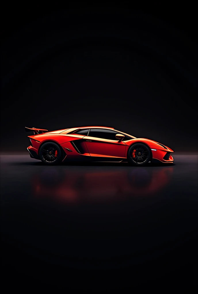 Create a brand logo featuring a sports car with a striking color. , On top it says "Leva e Lava" and the background is black