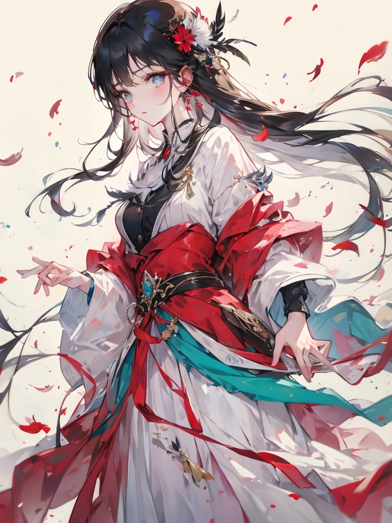 One girl, masterpiece, Highest quality, Realistic,   feather_Dulikui, dancing 