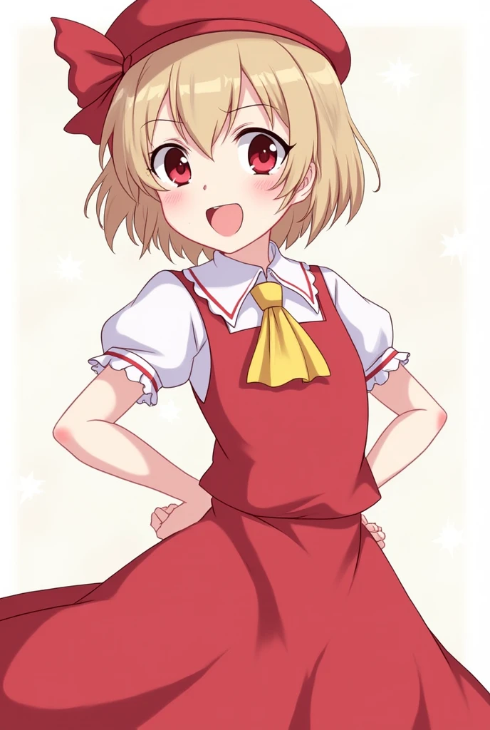masterpiece, best quality,1girl, remilia_scarlet, hat, short_hair, short_sleeves,remilia scarlet、shortsleeves、Dress style , nsfw