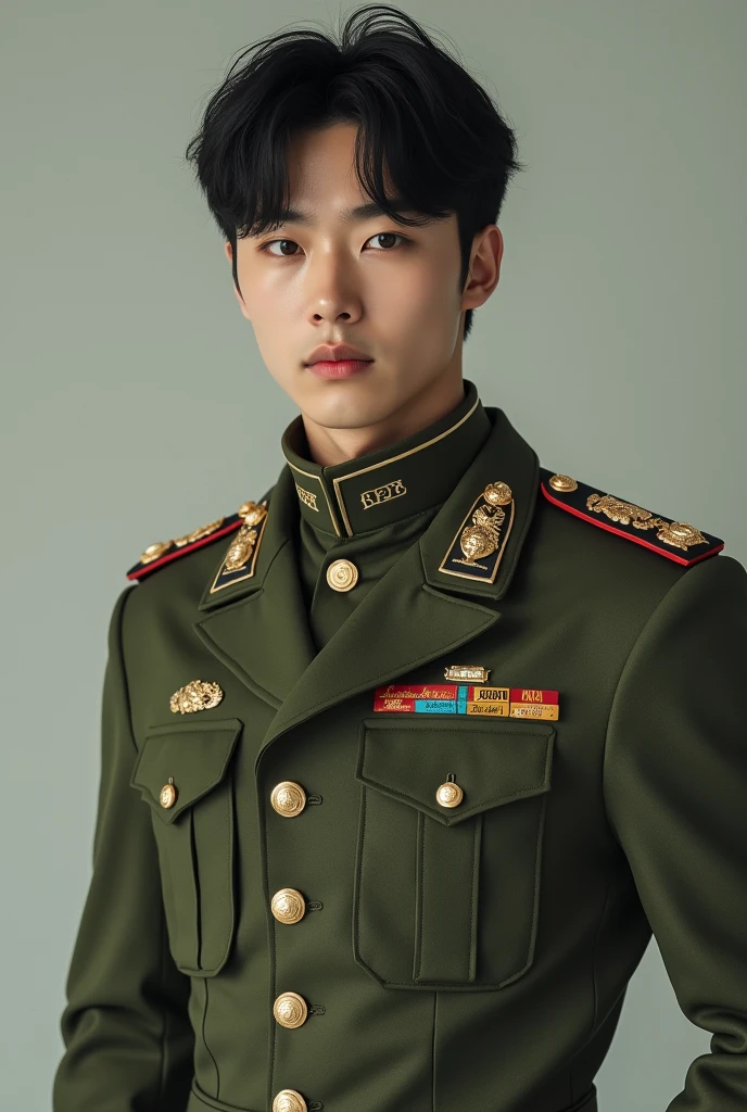 Taehyung from bts with army uniform real photos