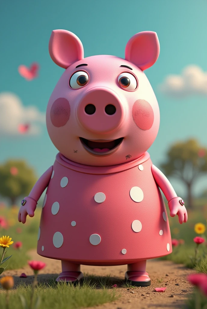 Cristian Nodal in Peppa Pig's body 