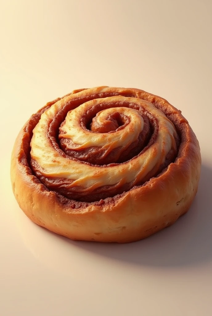 Make me a picture of a cinnamon roll, with the colors:Rose taupe, medium brown, burnt mahogany