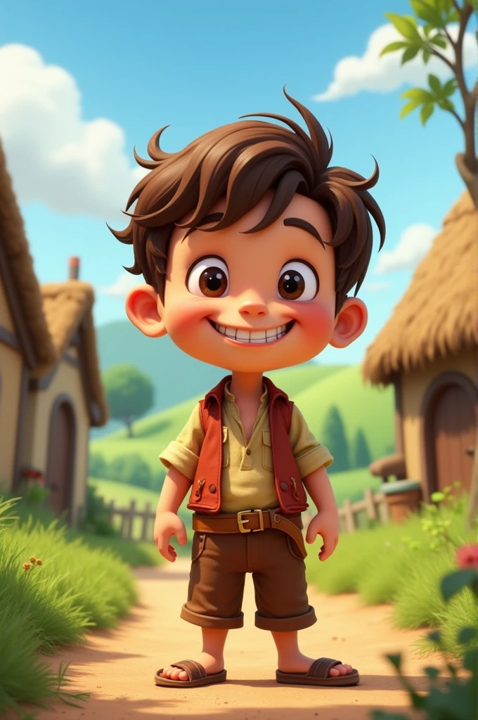 Village boy animated funny boy