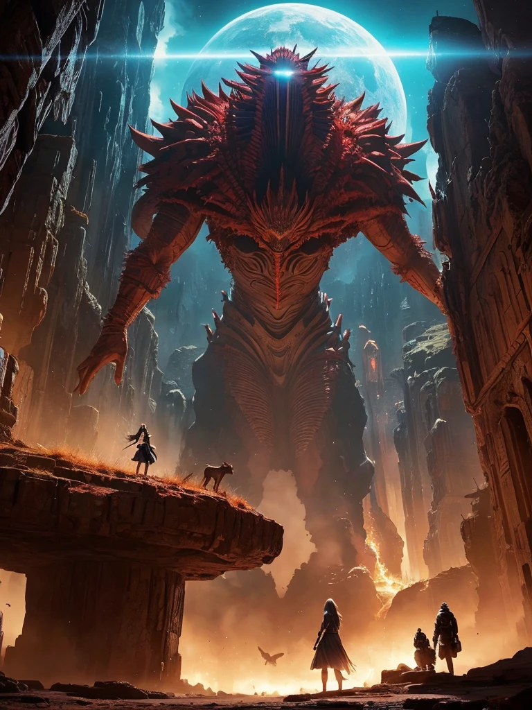 Fantasy,sf,Akira Touch style,With a more delicate touch,god々Shii,apostle-like creature,The end of the world,Desert or something,the end of the world,Third Impact,Something a bit more dirty,One girl, 