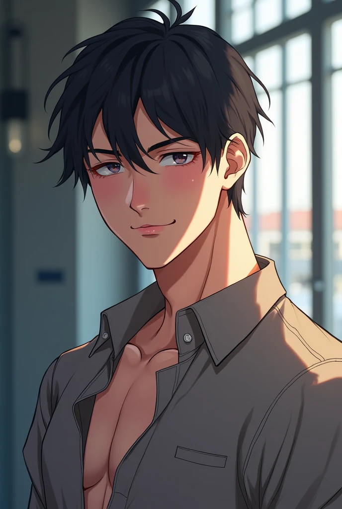 Slim and muscular with pink nipples、A cool, handsome guy、A Japanese high school boy who seems like he could exist in the real world and be popular with both men and women。
There is also a slightly cute side。