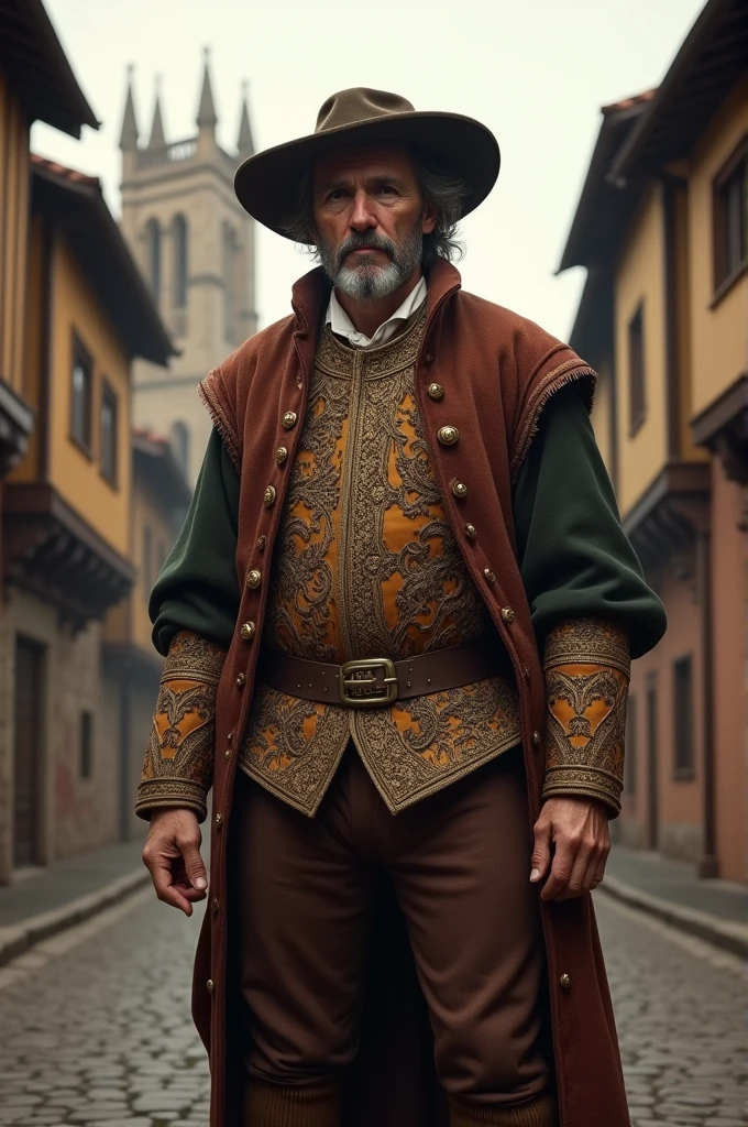 Man in hat in 15th century clothing