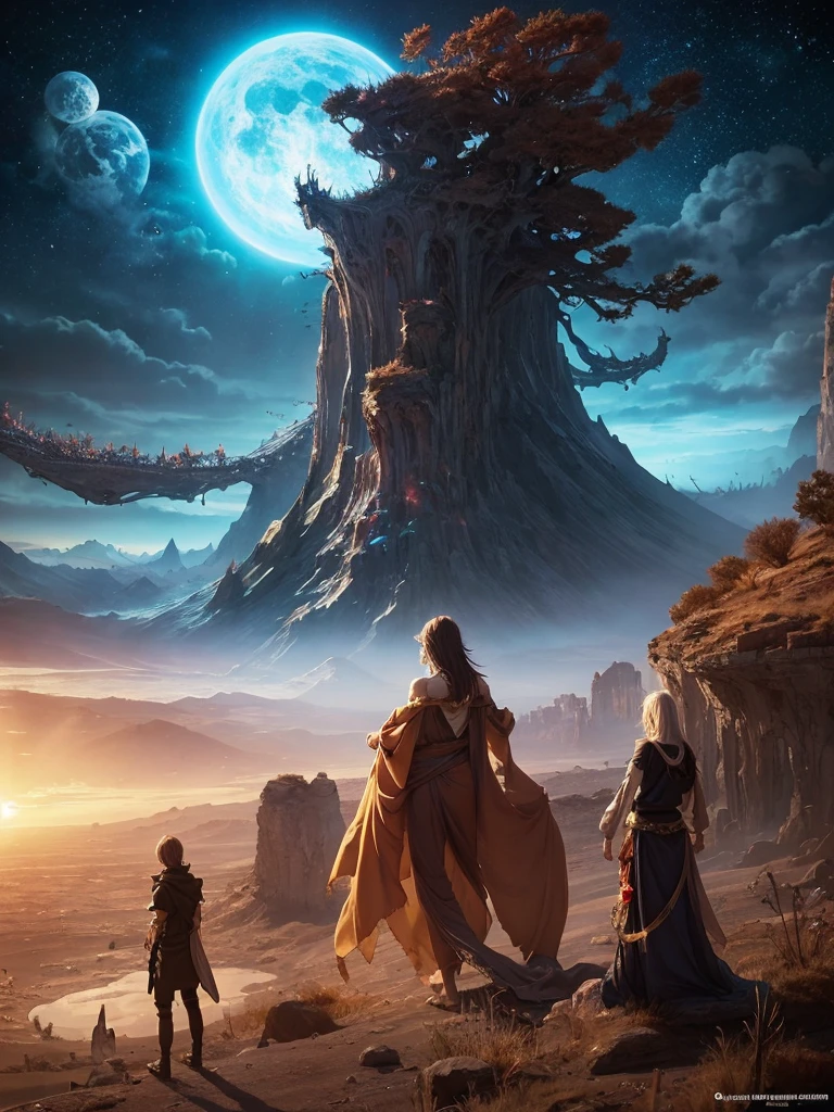 Fantasy,sf,Manga illustration style,With a more delicate touch,god々Shii,Apostle-like creatures and humans,The end of the world,Desert or something,the end of the world,Third Impact,Something a bit more dirty,