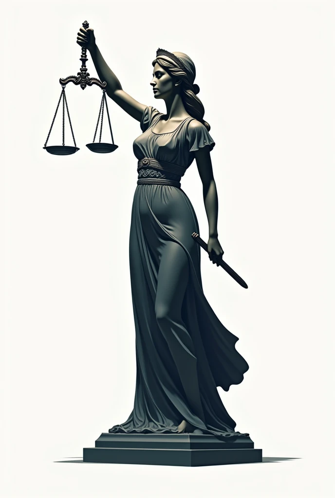 Create me an beautiful logo named LawyerGram with lady of justice standing
