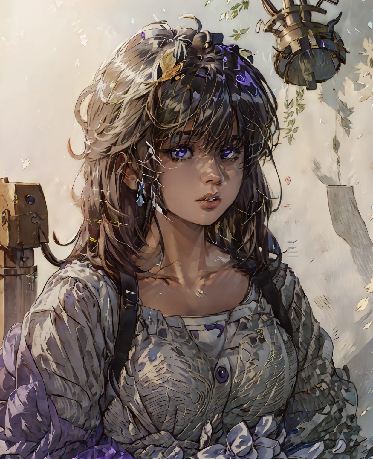 Masterpiece, best quality, (very detailed CG unified 8k wallpaper), (best quality), (best illustration), (best shadow), (Stable Diffusion Model), violet evergarden, shimmering, beautiful, victorian style bedroom, dynamic lighting, depth of field