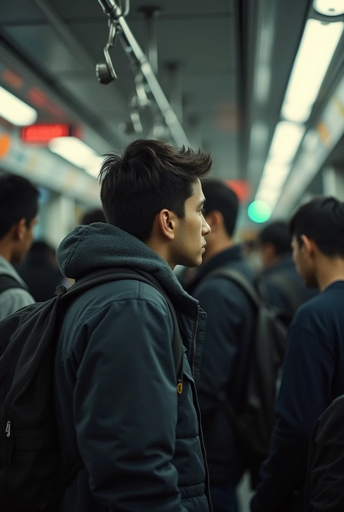 A boy age 27 lost his girl friend in metro station with full of crowd. He searching for that girl very emotionally.