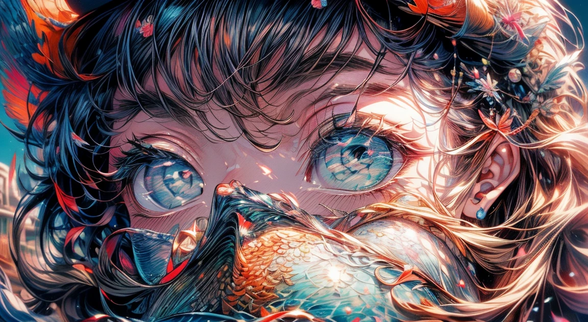 Highest quality,ultra-detailed,Realist,photoRealist:1.37,High resolution,masterpiece:1.2,4K,8K Portrait,The Little Mermaid