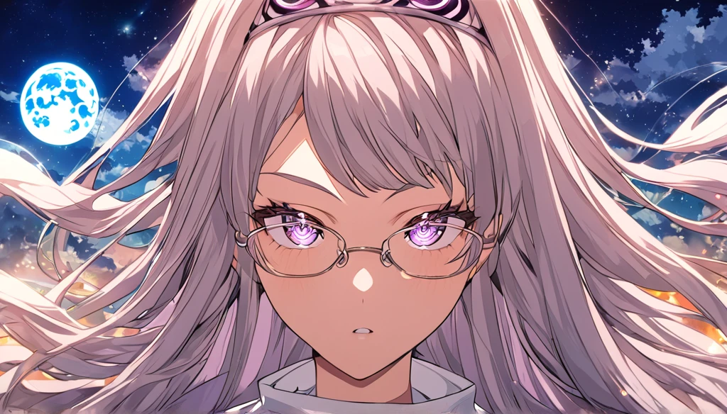 anime girl with glasses and long hair, anime visual of a cute girl, anime style. 8k, pin on anime, anime vibes, anime style 4 k, anime moe artstyle, anime aesthetic, anime girl desktop background, anime visuals, anime girl with real hair, ethereal anime, anime girl with long hair, beautiful anime portrait , anime , naruto, naruto anime, sharingan background, night time, dark , sharingan , wearing naruto headband  