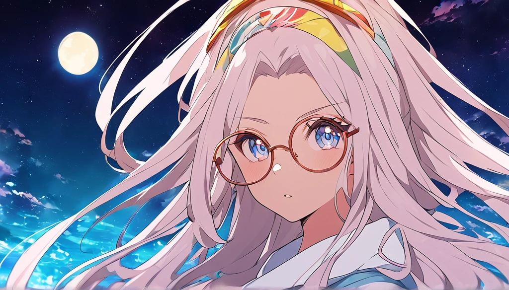 anime girl with glasses and long hair, anime visual of a cute girl, anime style. 8k, pin on anime, anime vibes, anime style 4 k, anime moe artstyle, anime aesthetic, anime girl desktop background, anime visuals, anime girl with real hair, ethereal anime, anime girl with long hair, beautiful anime portrait , anime , naruto, naruto anime, sharingan background, night time, dark , sharingan , wearing naruto headband  