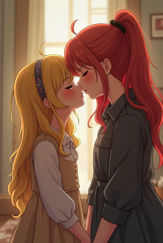 2 li girls (a 7 yelonde)(a 16 year olissing with a man