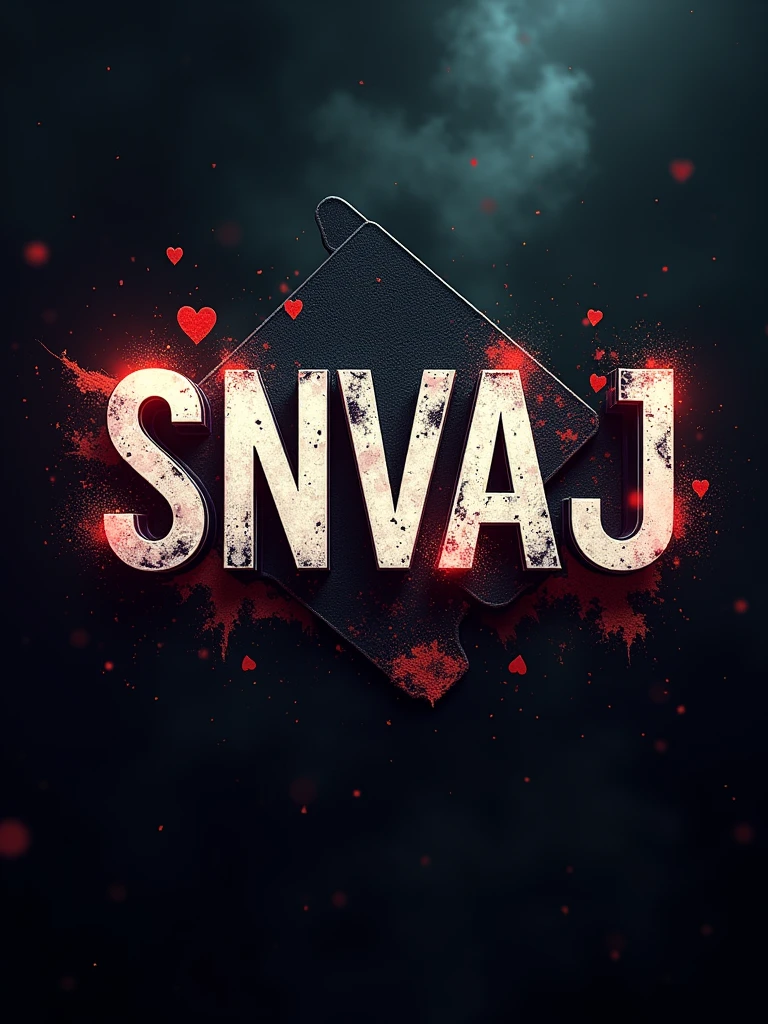 logo "snvaj" stylish letter logo , joker background, realistic and attitude with joker,