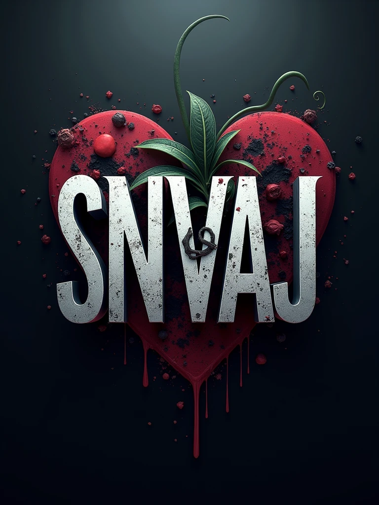 logo "snvaj" stylish letter logo , joker background, realistic and attitude with joker,