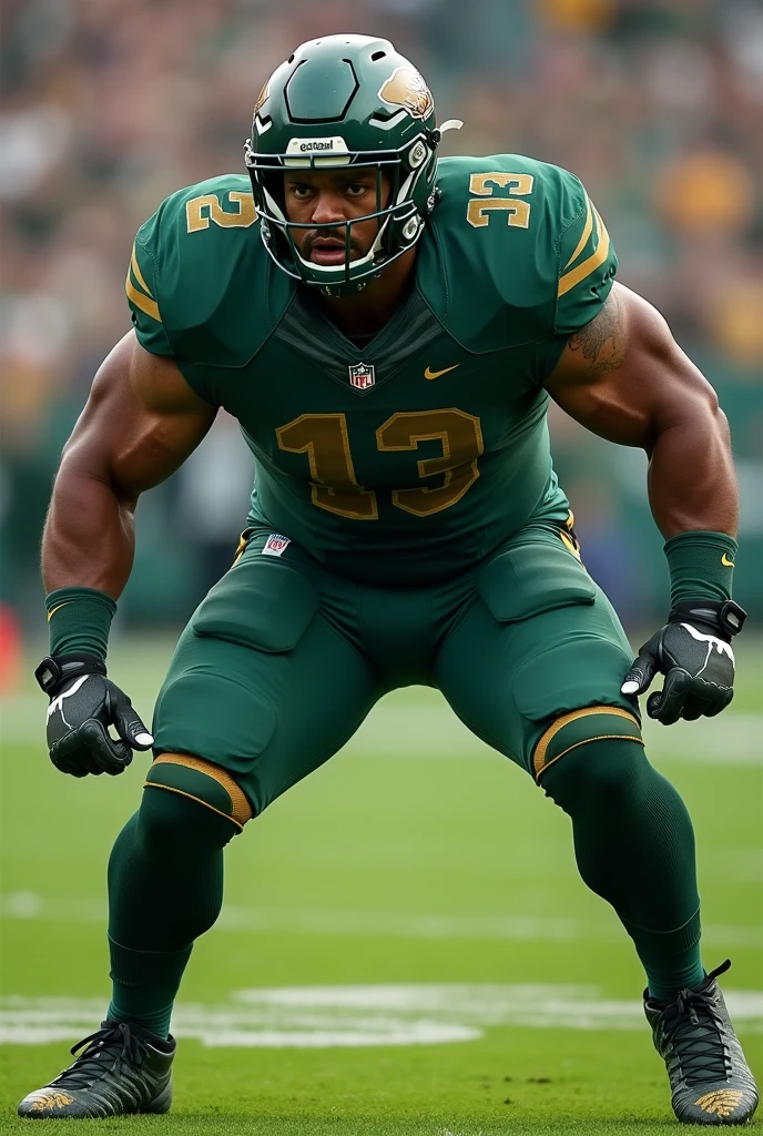 Bull football dark green shirt